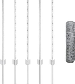 vidaXL Τεντώτο με στήριγμα Ασημί 0,8 x 10 m Ατσάλι