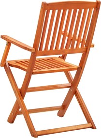 vidaXL Σετ Τραπεζαρίας Εξ. Χώρου Πτυσσόμενο 9 τεμ. από Ξύλο Ευκαλύπτου