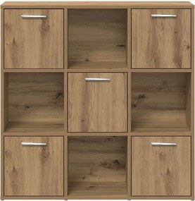 vidaXL Βιβλιοθήκη Τεχνίτης Δρυς 90x28x90 εκ. Επεξεργασμένο Ξύλο