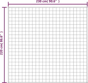 vidaXL Κουβέρτα Βαρύτητας Γκρι 220 x 230 εκ. 11 κ. Υφασμάτινη