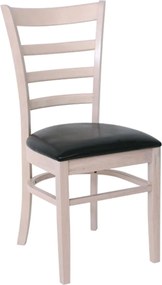 NATURALE Καρέκλα White Wash, Pu Μαύρο   2τμχ