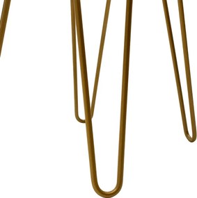 Κομοδίνο Isla pakoworld χρώμα λευκό painting-χρυσό 42x35x55εκ