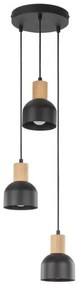 Κρεμαστό Φωτιστικό Οροφής 3xE27 15W IP20 Μαύρο Cairo 4895 TK Lighting-4895-Μαύρο 4895