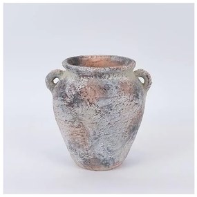 Πυθάρι Τσιμεντένιο Γκρι-καφέ 24.5x21x24.5cm 752-18059 Estheti-752-18059-Γκρι 752-18059