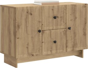 vidaXL Πλαϊνό γραφείο με συρτάρι Artisan Δρυς 89 x 34,5 x 60 εκ.