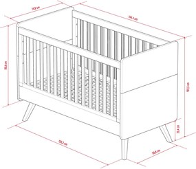 Βρεφικό κρεβάτι Vintage II-Leuko - 75.00Χ143.50Χ102.50cm