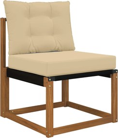 vidaXL Μαξιλάρι Καναπέ Εξωτερικού Χώρου 2 pcs Μπεζ Πολυεστέρας