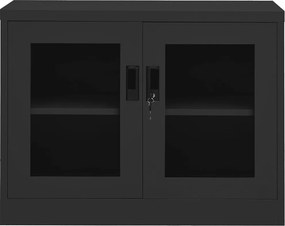 vidaXL Ντουλάπα Γραφείου 90 x 40 x 70 εκ. Ανθρακί Ατσάλινη