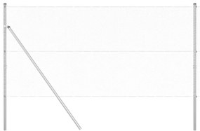 vidaXL Στύλος Περιφράξεων Ασημί 50 x 1,4 μ (τρέχοντας πλέγμα 13 mm)