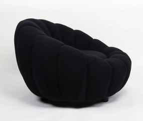 Πολυθρόνα ArteLibre AFET Μαύρο Ύφασμα/Ξύλο 94x89x61cm