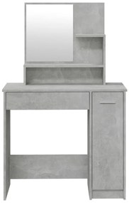 vidaXL Μπουντουάρ Σετ Γκρι Σκυροδέματος 86,5x35x136 εκ.