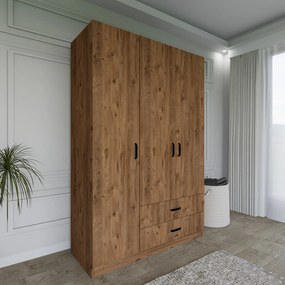 Ντουλάπα Ρούχων - Yaman - Χρώμα Καρυδί - 120x45x181εκ