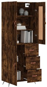 vidaXL Ντουλάπι Καπνιστή Δρυς 69,5x34x180 εκ. από Επεξεργασμένο Ξύλο
