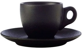 Φλυτζάνι Καφέ Με Πιατάκι Caviar AX0354 100ml Black Maxwell&Williams Porcelain
