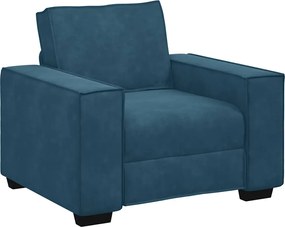 vidaXL Πολυθρόνα-Καναπέ Μπλε Βελούδινη 100x78x84 εκ.