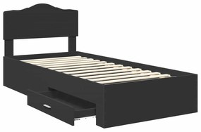 vidaXL Σκελετός Κρεβατιού Μαύρο 100 x 200 cm Επεξεργασμένο ξύλο