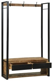 vidaXL Κρεμάστρα Ρούχων Καφέ 110 x 40 x 185 εκ Μασίφ ξύλο μάνγκο
