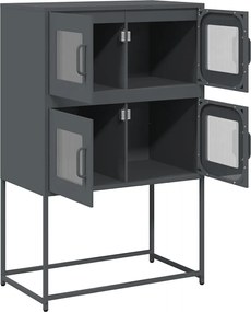 vidaXL Highboard Ανθρακί 68x39x107 cm Χάλυβας