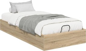 vidaXL Κρεβάτι Οθωμανικού Τύπου Δρύς Sonoma 193 x 90 x 25 εκ