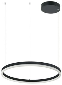 Φωτιστικό Οροφής Κύκλος 20260 Led 3000K 42W Φ60cm Black Matt Aluminum,Acrylic