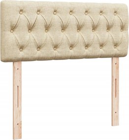 vidaXL Κρεβάτι Boxspring με Στρώμα Κρεμ 120x190 εκ. Υφασμάτινο