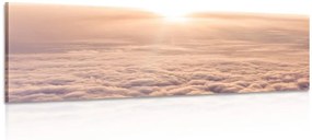 Εικόνα ηλιοβασιλέματος από παράθυρο αεροπλάνου - 120x40