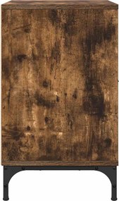 vidaXL Κομοδίνο 2 τμχ. Καπνιστή δρυς 49 x 36 x 61 εκ
