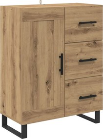 vidaXL Highboard με συρτάρι 2 pcs Artisan Oak Επεξεργασμένο ξύλο