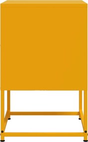 vidaXL Κομοδίνα 2 τεμ. Μουσταρδί 36x39x60,5 εκ. από Χάλυβα