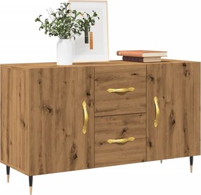 vidaXL Σκευοθήκη Δρυς τεχνίτης 100x36x60 cm Κατασκευασμένο ξύλο