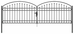 vidaXL Πύλη Φράχτη Άλλο Γκρι 400 x 125 cm Ατσάλι