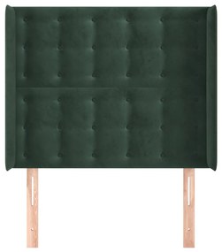 vidaXL Κεφαλάρι με Πτερύγια Πράσινο 93x16x118/128 εκ. Βελούδινο