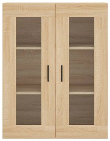 Ντουλάπι Sonoma δρυς 69,5 x 34 x 180 εκ. από Επεξεργασμένο Ξύλο - Καφέ
