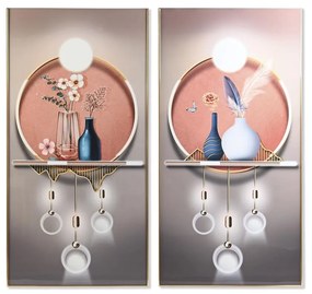 Πίνακας DKD Home Decor Αλουμίνιο Ξύλο MDF 80 x 3 x 160 cm