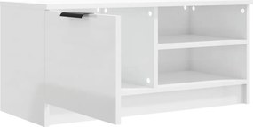 vidaXL Έπιπλα Τηλεόρασης 2 τεμ. Γυαλιστ. Λευκό80x35x36,5εκ. Επεξ. Ξύλο