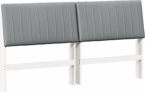 vidaXL Ταπετσαρισμένο κεφαλάρι Ανοιχτό γκρι 180 cm
