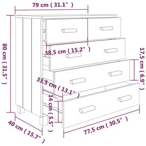 ΣΥΡΤΑΡΙΕΡΑ ΚΑΦΕ ΜΕΛΙ 79 X 40 X 80 ΕΚ. ΑΠΟ ΜΑΣΙΦ ΞΥΛΟ ΠΕΥΚΟΥ 340420