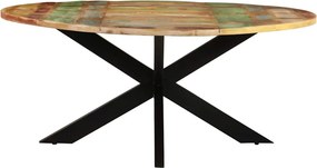 VidaXL Τραπεζαρία Στρογγυλή 175 x 75 εκ. από Μασίφ Ανακυκλωμένο Ξύλο