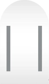 vidaXL Καθρέφτης Μπάνιου με Ντουλάπι &amp; LED Αψίδα Γκρι 42x13x70 εκ.