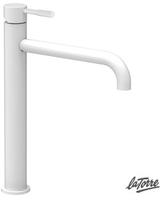 Μπαταρία Νιπτήρα Υψηλή με Βαλβίδα Clic-Clac Τech La Torre White Matt 12507-300