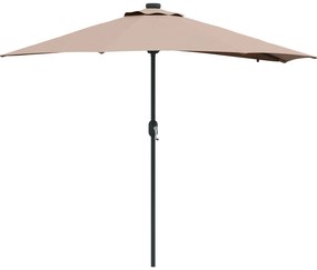 vidaXL Ομπρέλα Κήπου Taupe 294 x 150 x 223 εκ ύφασμα