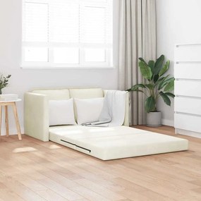 vidaXL Καναπές-κρεβάτι με μαξιλάρι Κρεμ 122 x 70 x 60 εκ Βελούδο