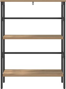 vidaXL Ράφι Βιβλίων 2 επιπέδων 60 x 29,5 x 81 εκ Επεξεργασμένο ξύλο