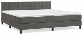 ΚΡΕΒΑΤΙ BOXSPRING ΜΕ ΣΤΡΩΜΑ ΣΚΟΥΡΟ ΓΚΡΙ 200X200 ΕΚ. ΒΕΛΟΥΔΙΝΟ 3141564