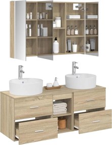 vidaXL Σετ Επίπλων Μπάνιου 4 pcs Sonoma Δρυς