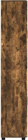 vidaXL Highboard με ράφι FLORIN Καπνιστό Δρύς 60 x 35 x 182 εκ.