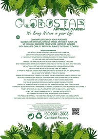 GloboStar® Artificial Garden LEMON TREE 21106 Τεχνητό Διακοσμητικό Δέντρο Λεμονιά Υ200cm