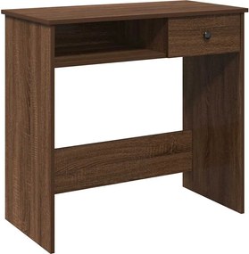 vidaXL Γραφείο Καφέ Δρυς 80 x 40 x 75 εκ. από Επεξεργασμένο Ξύλο