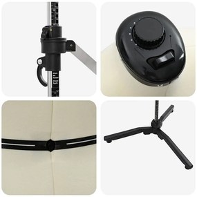 vidaXL Ρυθμιζόμενη Φόρμα Φορέματος Γυναικεία Κρεμ l Βελούδο