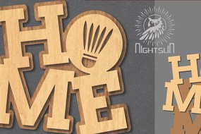 Σετ των 3 Intra απο ξύλο plywood 3mm-4mm πάχος Διακόσμηση με λέιζερ σπιτιού για μπάντμιντον 1 Δίασταση 15x15 cm INTRAFABR-120389568